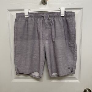 Travis Mathew Mens Gray Zipline 8" Inseam Tennis Shorts XL